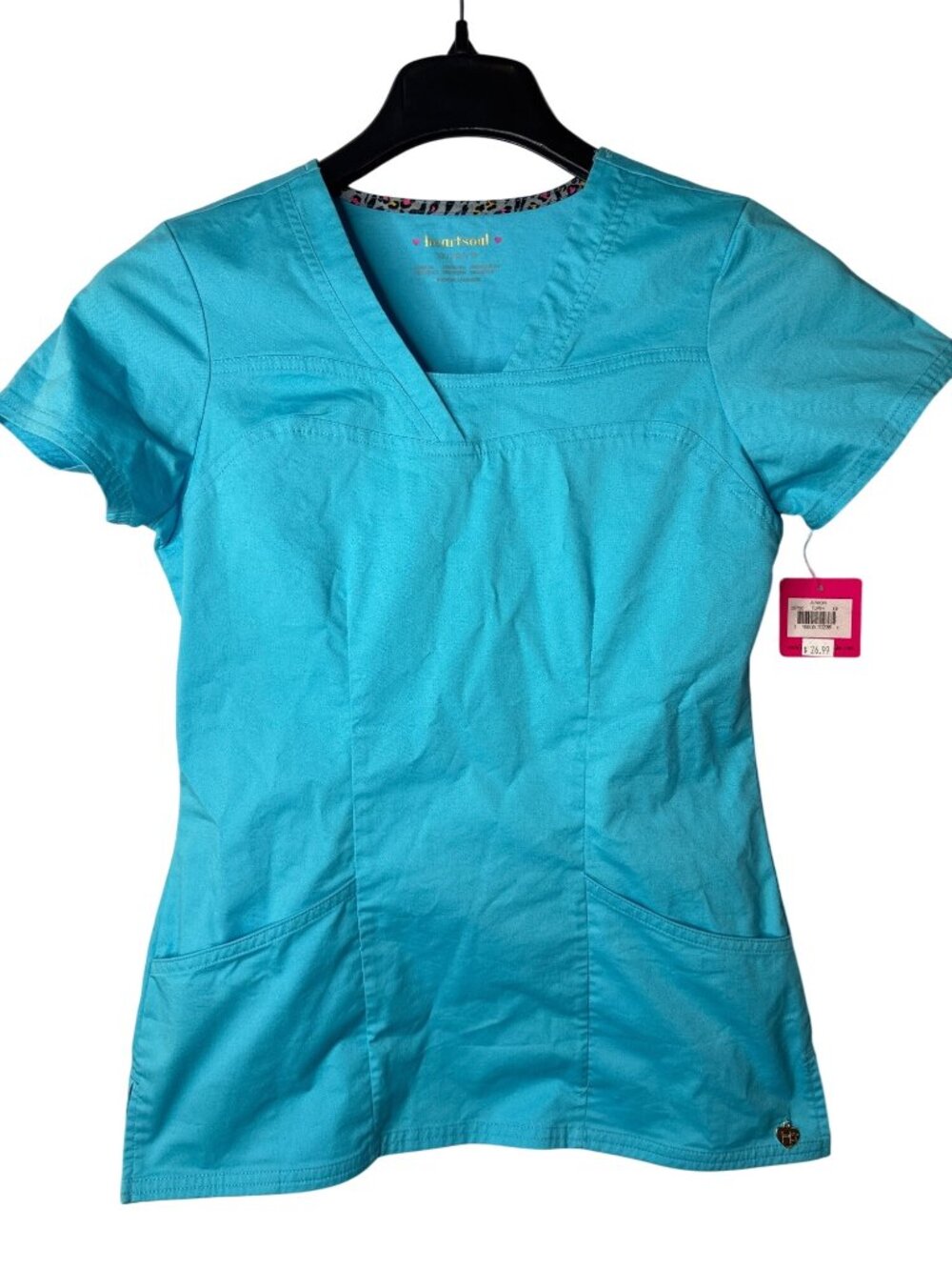 Heartsoul Juniors Scrub Top Size XS Blue New